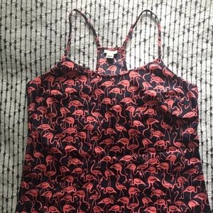 J Crew flamingo racerback tank, Size 8